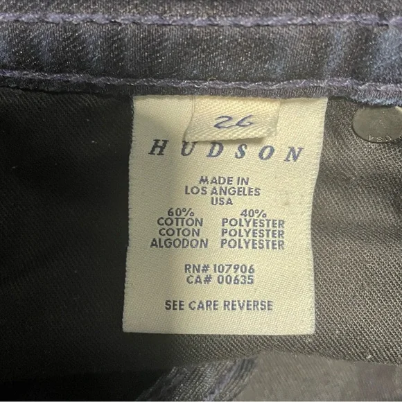 Hudson Women’s Dark Wash Blue Denim Jeans Size 26 - Picture 5 of 7